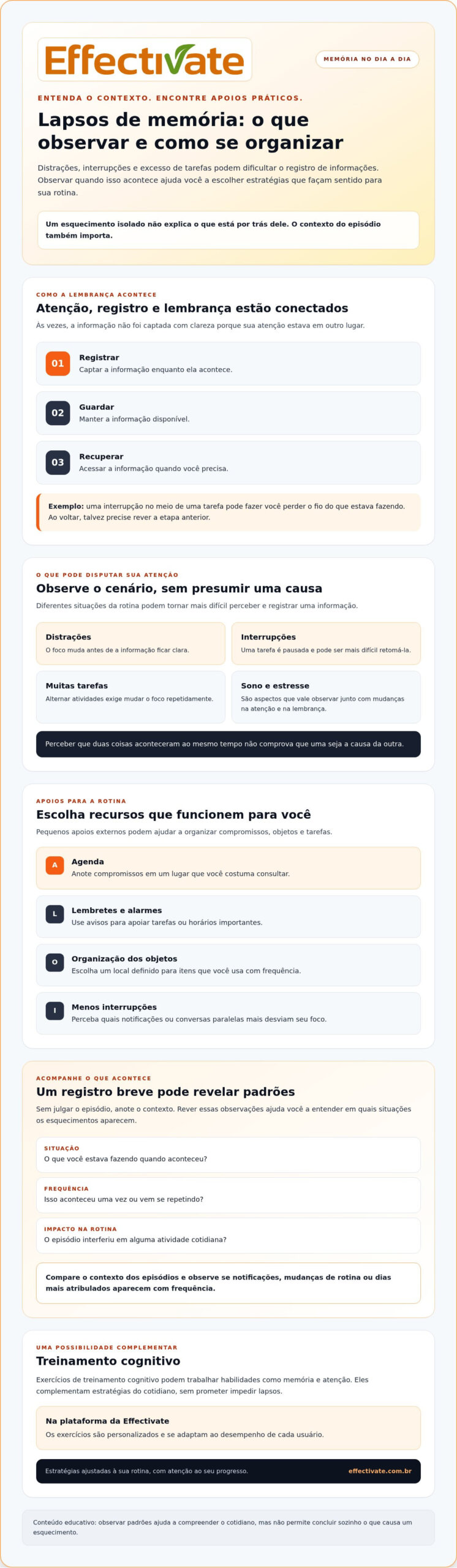 Como evitar lapsos de memória: estratégias práticas para o dia a dia