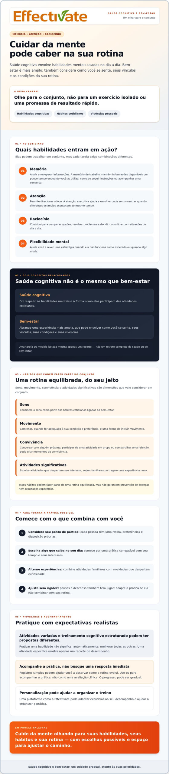 Saúde cognitiva e bem-estar: caminhos práticos para cuidar da mente em 2026