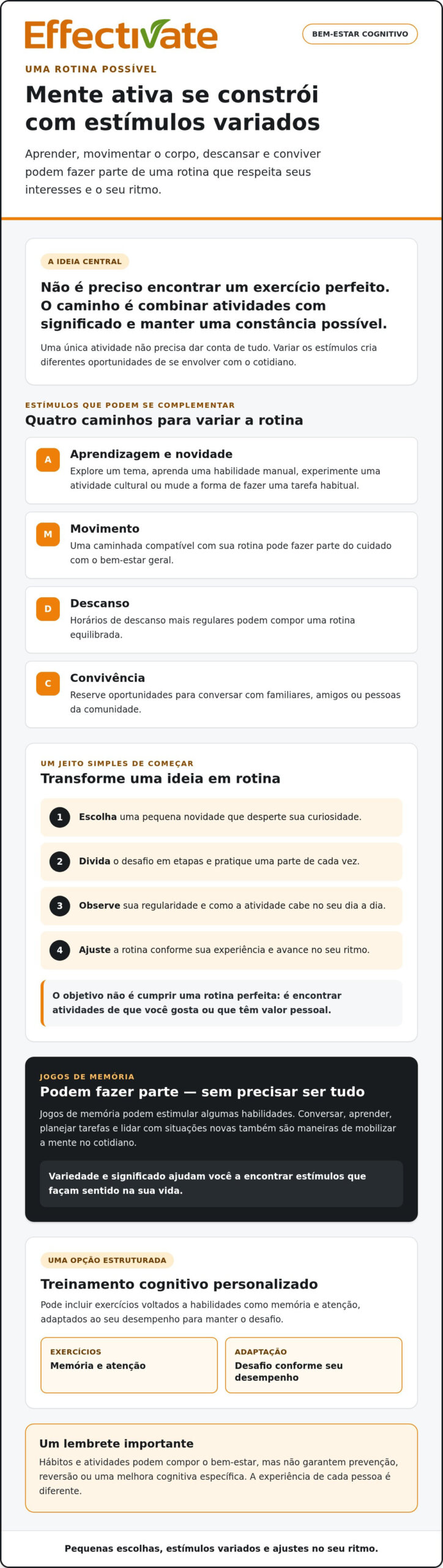 Como manter o cérebro jovem e ativo: hábitos para o dia a dia